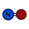 Nitric oxide gas molecule icon