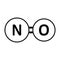 Nitric oxide gas molecule icon