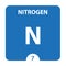 Nitrogen Chemical 7 element of periodic table. Molecule And Communication Background. Chemical Nitrogen N, laboratory and science