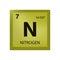 Nitrogen element from the periodic table