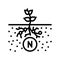 nitrogen fixation environmental line icon vector illustration