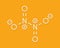 Nitrogen tetroxide dinitrogen tetroxide, N2O4 rocket propellant molecule. Skeletal formula.