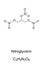 Nitroglycerin molecule skeletal formula