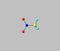 Nitromethane molecule isolated on grey