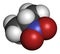 Nitropropane 2-nitropropane, 2-NP chemical solvent molecule. Used as solvent in production of ink, polymers, coatings, adhesives