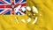 Niue city flag with a small holes