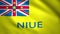 Niue flag moves slightly in the wind