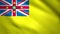 Niue flag moves slightly in the wind
