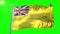 Niue flag seamless looping 3D rendering video. Beautiful textile cloth fabric loop waving