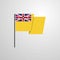 Niue waving Flag design vector background