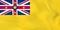 Niue waving flag. Niue national flag background texture