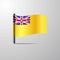 Niue waving Shiny Flag design vector