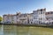 Nive river embankment in Bayonne, France