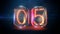 Nixie tube from 10 to 0 countdown