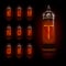 Nixie tube alphabet k to t