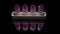 Nixie tube clock. Nixie light bulbs, tubes with digits 2022. Vintage style Christmas photo on a dark background. 3D