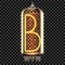 Nixie tube indicator lamp with letter