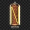 Nixie tube indicator lamp with letter