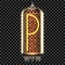 Nixie tube indicator lamp with letter