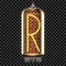 Nixie tube indicator lamp with letter