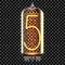 Nixie tube indicator lamp with number