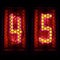 The Nixie tube indicator of the numbers of retro style. Indicator glow with a magical purple fringing. Digit 4, 5