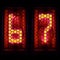 The Nixie tube indicator of the numbers of retro style. Indicator glow with a magical purple fringing. Digit 6,7