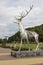 In Nizhniy Novgorod on embankment of Volga River there is a sculpture of a deer made of metal. Deer-symbol of Nizhny Novgorod.