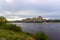 Nizhniy Novgorod, Russia 22 september 2019. View from the Volga river to new houses in the coastline