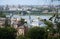 Nizhniy Novgorod view with Volga river and a church