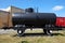 NIZHNIY TAGIL, RUSSIA - JUNE 1, 2016: Photo of Railway tank car with automatic coupling dvuhsnaya ustrystv capacity of 25 cubic me