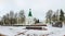 Nizhny Novgorod, Archangel`s Cathedral. Eternal flame. Memory of war of 1941-1945. Winter.