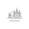 Nizhny Novgorod logo isolated on white background. Nizhny Novgorod s landmarks line vector illustration. Traveling to