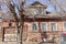 Nizhny Novgorod, Russia. - April 10.2017. Old dilapidated private house on Arzamas street 8.