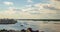 Nizhny Novgorod, Russia.Day time-lapse,View of the Volga River, the confluence of the Oka and Volga, the Nizhny Novgorod