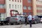 Nizhny Novgorod, Russia. - July 14.2016. The municipal tow truck evacuates wrong parked car in the Maxim Gorky street