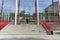 Nizhny Novgorod, Russia. - May 15.2016. Athletic Wellness Centre near secondary school number 186 on the street Genkina