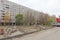 Nizhny Novgorod, Russia. - October 26.2017. Reconstruction of a network of asphalted paths in the yard territory on the Boulevard