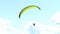 Nizhny Novgorod, Russia, Switzerland Park, 07.23.2023. Paragliding. Tandem flight with a paraglider instructor in the