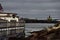 Nizhny Novgorod, view from the pier to the church of Alexander Nevsky, autumn landscape