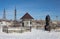 NIZHNY TAGIL, RUSSIA - FEBRUARY 17, 2015: Photo of sculpture of Saints Peter and Fevronia of Murom.