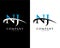 NJ, JN letters company logo design swoosh design vector