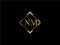 NM Initial diamond shape Gold color later Logo Design