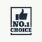 No. 1 choice or best choice stamp vector