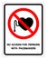 No Access For Persons With Pacemakers Symbol Sign, Vector Illustration, Isolate On White Background Label .EPS10