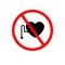 No Access For Persons With Pacemakers Symbol, Vector Illustration, Isolate White Background Icon. EPS10