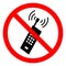 No Activated Mobile Phones Symbol Sign, Vector Illustration, Isolate On White Background Icon. EPS10