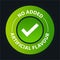 `no added artificial flavour vector icon