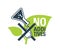 No additives sign with green eco plant