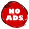 No Advertising banner, color, isolated.